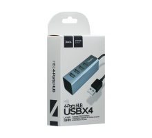 USB HUB adapter Hoco HB1 4USB silver PLS-00-00038993