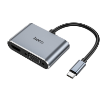 USB HUB adapter Hoco HB29 2в1 Type-C to HDMI (F) VGA (F) 0,15м PLS-00-00132943