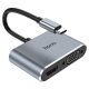 USB HUB adapter Hoco HB29 2в1 Type-C to HDMI (F) VGA (F) 0,15м PLS-00-00132943