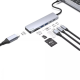 USB HUB adapter Proove Iron Link 7в1 (2*Type-C + 2*USB3.0 + HDMI + SD) silver PLS-00-00134132