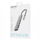 USB HUB adapter Proove Iron Link 7в1 (2*Type-C + 2*USB3.0 + HDMI + SD) silver PLS-00-00134132
