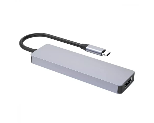 USB HUB adapter Proove Iron Link 5в1 (Type-C + 3*USB3.0 + HDMI) silver PLS-00-00134133