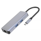 USB HUB adapter Proove Iron Link 6в1 (2*USB3.0 + SD + RJ45 + HDMI) silver PLS-00-00134134