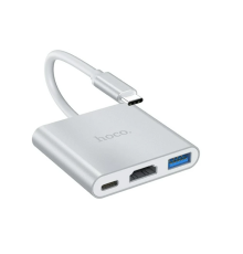 USB HUB adapter Hoco HB14 silver PLS-00-00050359