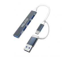 Перехідник USB-HUB 4в1 WALKER WHUB-11