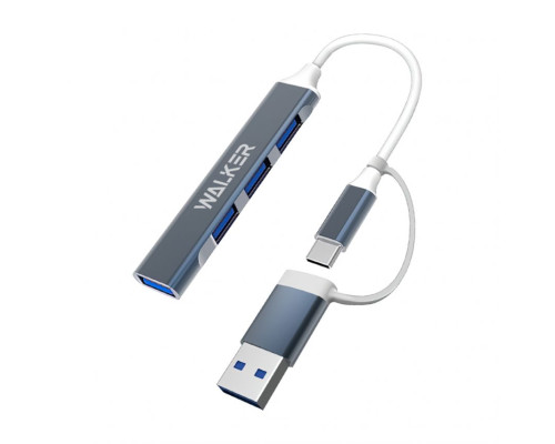 Перехідник USB-HUB 4в1 WALKER WHUB-11