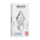 Перехідник USB-HUB 3в1 WALKER WHUB-35 з роз'ємом Type-C