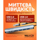Перехідник USB-хаб 8в1 WALKER WHUB-53 з роз'ємом USB/Type-C grey TPS-2710000301103 2710000301103