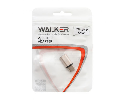 Перехідник WALKER Type-C to Micro (AMTC02) metal mix color TPS-2710000142799 2710000142799