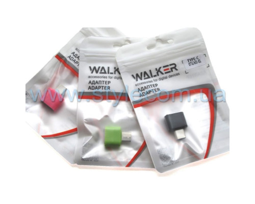 Перехідник OTG WALKER USB to Type-C NO-01 mix color