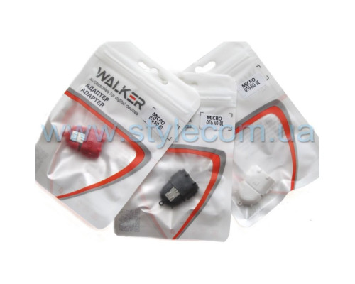 Перехідник OTG WALKER Micro to USB2.0 (NO-01) Android white