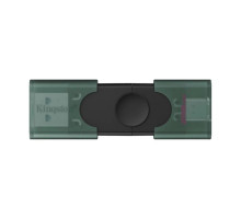 Флеш-накопичувач Kingston 256GB DataTraveler DuoG2 USB-A + USB-C 3.2 Gen 1 Black/Green (DTDEG2/256GB)