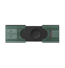 Флеш-накопичувач Kingston 128GB DataTraveler DuoG2 USB-A + USB-C 3.2 Gen1 Black/Green (DTDEG2/128GB)