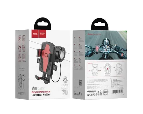 Вело/Мото тримач Hoco CA73 Flying one-touch bicycle/motorcycle universal holder Чорний mag-6931474731753145071