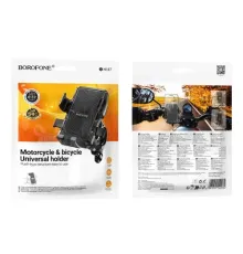 Вело/мото тримач BOROFONE BH137 Knight motorcycle bicycle universal holder чорний mag-6941991122934146056