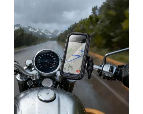 Вело/Мото тримач Hoco H95 Bendito waterproof riding holder black mag-6942007671767153785