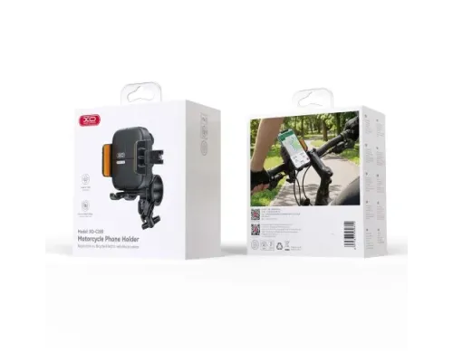 Велотримач XO C200 Motorcycle Riding Semi-Enclosed Phone Mount Чорний mag-6975837589612153861