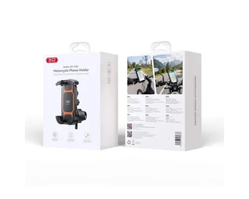 Вело/мото тримач XO C201 Full-Coverage Motorcycle Phone Mount Чорний mag-6975837589636153758