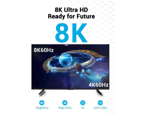 Кабель Vention HDMI-HDMI, 1.5 м, v2.1, (AANBG) (AANBG)