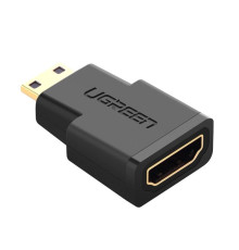 Адаптер UGREEN Mini HDMI Male to HDMI Female Adapter (Black)(UGR-20101) (UGR-20101)