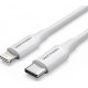 USB 2.0 Type-C Male to Lightning Male 3A Cable 1M White PVC Type (LAKWF)