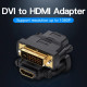 Адаптер Vention DVI(24+1) Male to HDMI Female Adapter Black (ECDB0) (ECDB0)