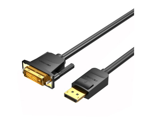 Кабель Vention DP to DVI Cable 2M Black (HAFBH) (HAFBH)