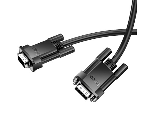 Кабель HOCO US11 VGA male to VGA male HD data cable(L=2M) Black (6942007628211)