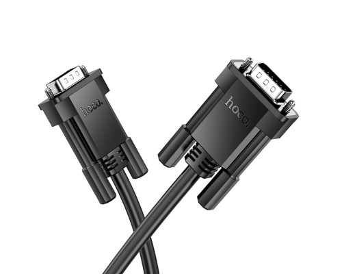 Кабель HOCO US11 VGA male to VGA male HD data cable(L=2M) Black (6942007628211)
