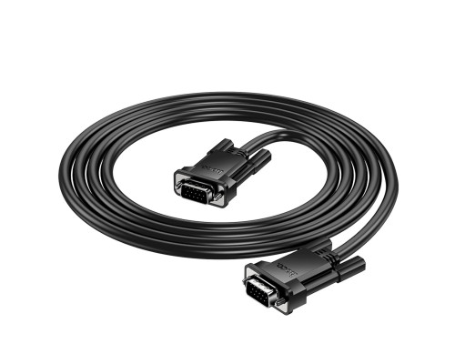 Кабель HOCO US11 VGA male to VGA male HD data cable(L=2M) Black (6942007628211)