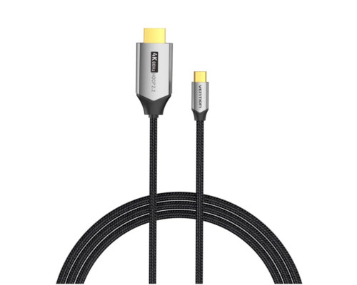 Кабель Vention Cotton Braided USB-C to HDMI Cable 1.5M Black Aluminum Alloy Type (CRBBG)