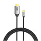 Кабель Vention Cotton Braided USB-C to HDMI Cable 1.5M Black Aluminum Alloy Type (CRBBG)