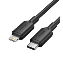 Кабель Vention USB 2.0 Type-C Male to Lightning Male 3A Cable 1M Black PVC Type (LAKBF)