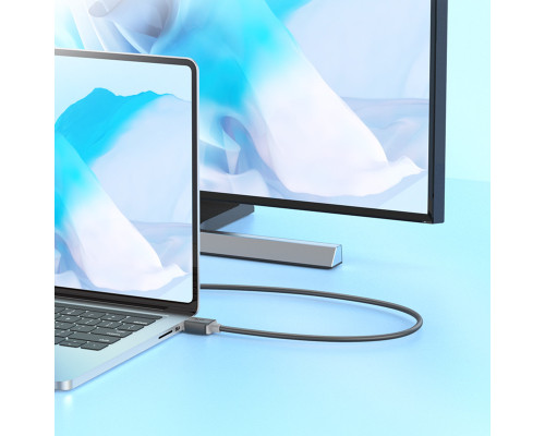 Кабель HOCO US08 HDTV 2.0 male-to-male 4K HD data cable(L=1M) Black (6931474799388)