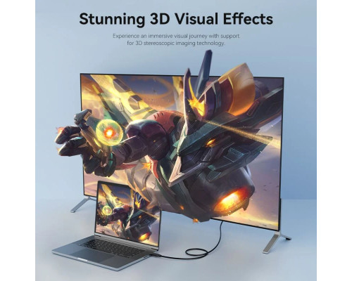 Кабель Vention DisplayPort Male to Male 4K HD Cable 2M Black (HAKBH) (HAKBH)