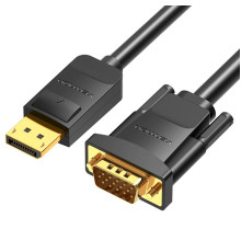 Кабель Vention DP to VGA Cable 2M Black (HBLBH) (HBLBH)