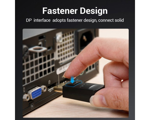 Кабель Vention DP to VGA Cable 2M Black (HBLBH) (HBLBH)