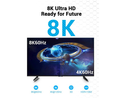 Кабель Vention 8K HDMI Cable 1M Black (AANBF)