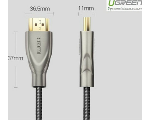 Кабель UGREEN HD131 HDMI Carbon Fiber Zinc Alloy Cable 2m (Gray) (UGR-50108) (UGR-50108)