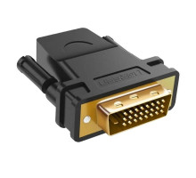 Кабель UGREEN 20124 DVI 24+1 Male to HDMI Female Adapter (Black) (UGR-20124) (UGR-20124)