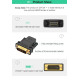 Кабель UGREEN 20124 DVI 24+1 Male to HDMI Female Adapter (Black) (UGR-20124) (UGR-20124)