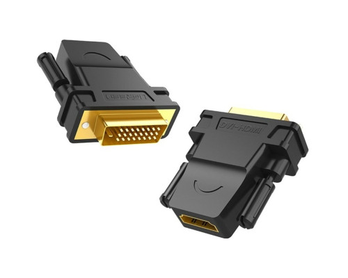 Кабель UGREEN 20124 DVI 24+1 Male to HDMI Female Adapter (Black) (UGR-20124) (UGR-20124)