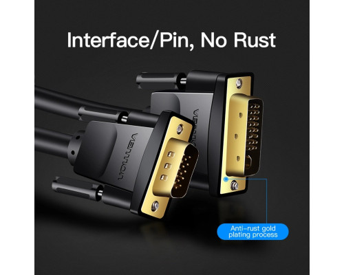 Кабель Vention DVI(24+5) to VGA Cable 3M Black (EACBI) (EACBI)
