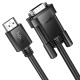 Кабель HOCO US12 HDTV male to VGA male HD data cable(L=2M) Black (6942007628235)