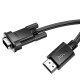 Кабель HOCO US12 HDTV male to VGA male HD data cable(L=2M) Black (6942007628235)