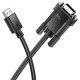 Кабель HOCO US12 HDTV male to VGA male HD data cable(L=2M) Black (6942007628235)