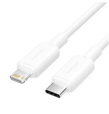 Кабель Vention USB 2.0 Type-C Male to Lightning Male 3A Cable 2M White PVC Type (LAKWH)