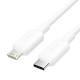 Кабель Vention USB 2.0 Type-C Male to Lightning Male 3A Cable 2M White PVC Type (LAKWH)