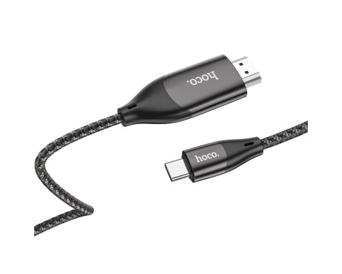 Кабель HOCO UA16 Type-C to HDTV HD on-screen cable Metal Gray (6931474755025)