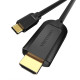 Кабель Vention Type-C to HDMI 4K 30Hz Cable 1.5M Black (CGUBG) (CGUBG)